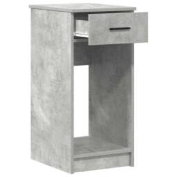 Berkfield Home Computer Tower Stand with Drawer Concrete Grey 35x45x77 cm - Size: 35 x 45 x 77 cm - thumbnail 4