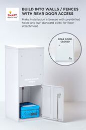 Homescapes Smart Parcel Box® Large Front Access Secure Delivery Box in White - thumbnail 8