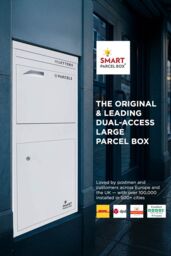 Homescapes Smart Parcel Box® Large Front Access Secure Delivery Box in White - thumbnail 2