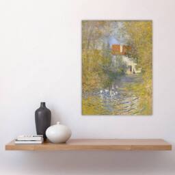 "Artery8 The Geese Impressionist Painting Monet Vintage Wall Art Print Poster in Green - Size: W18"" x H24""" - thumbnail 4