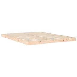 Berkfield Home Bed Frame without Mattress 150x200 cm King Size King Size Solid Wood Pine in Brown - thumbnail 4