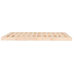 Berkfield Home Bed Frame without Mattress 150x200 cm King Size King Size Solid Wood Pine in Brown - thumbnail 6