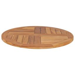 Berkfield Home Table Top Solid Teak Wood Round 2.5 cm 70 cm in Brown - thumbnail 3