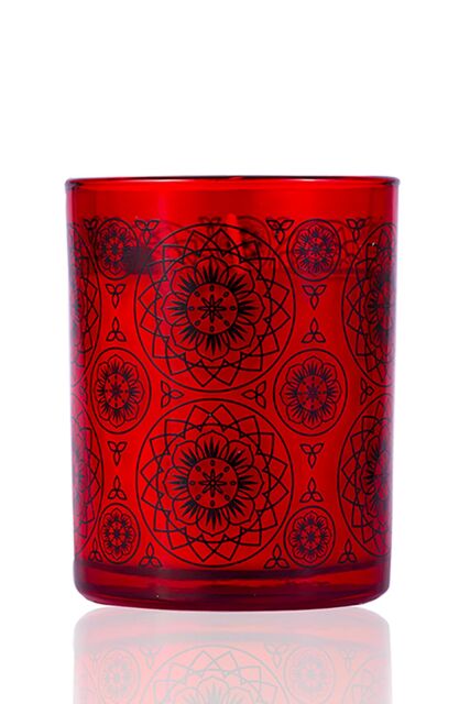 Spa Ceylon Cardamom Rose - Aromaveda Natural Candle 200g in Red - image 1