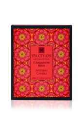 Spa Ceylon Cardamom Rose - Aromaveda Natural Candle 200g in Red - thumbnail 2