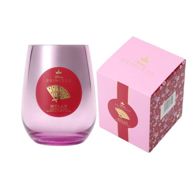 Disney Mulan Inspired Candle - Magnolia Tree & Lotus (1-Wick) in Pink - Size: Medium - image 1
