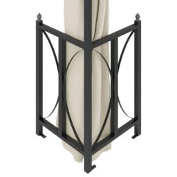 Berkfield Home Gazebo with Sidewalls&Double Roofs 3x4 m Cream in Beige - thumbnail 5