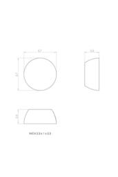 Cosmic Towel hook Coat hook Round handle Round knob, White Geyser Collection in Soft White - thumbnail 7