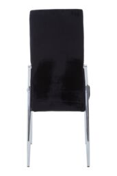 Orsina Tamzin Velvet High Back Dining Chair in Black - thumbnail 5