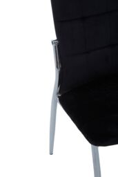 Orsina Tamzin Velvet High Back Dining Chair in Black - thumbnail 6