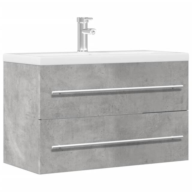 Berkfield Home Sink Cabinet Artisian Oak 80x38.5x48 cm Engineered Wood in Light Grey - image 1