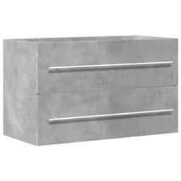 Berkfield Home Sink Cabinet Artisian Oak 80x38.5x48 cm Engineered Wood in Light Grey - thumbnail 2