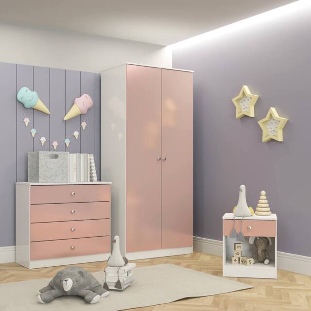 Seconique Denver Trio Set -White & Pink Gloss - image 1