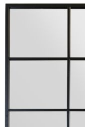 "MirrorOutlet The Fenestra Black Modern Window Leaner / Wall Mirror 79"" X 47"" 200CM X 120CM - Size: 1 Pack" - thumbnail 3