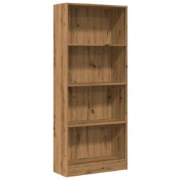 Berkfield Home Bookcase Artisian Oak 60x24x143 cm Engineered Wood in Brown - Size: 60 x 24 x 143 cm - thumbnail 2