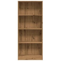 Berkfield Home Bookcase Artisian Oak 60x24x143 cm Engineered Wood in Brown - Size: 60 x 24 x 143 cm - thumbnail 4
