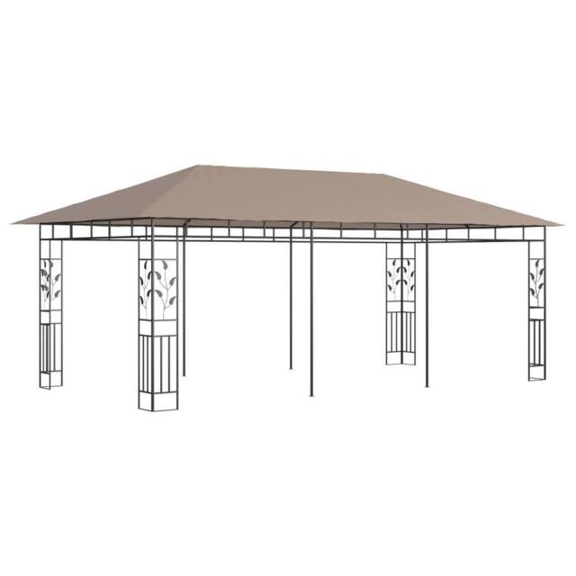 Berkfield Home Gazebo with Mosquito Net 6x3x2.73 m Taupe 180 g/m ² in Beige - image 1