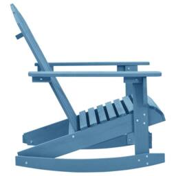 Berkfield Home Comfortable Garden Adirondack Rocking Chair Solid Fir Wood Blue