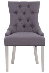 Orsina Elegant Natural Dining Chair For Livingroom, Versatile Diamond Pattern Chair, Modern Chair For Sitting Area in Grey - thumbnail 3
