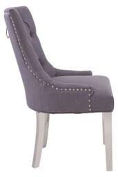 Orsina Elegant Natural Dining Chair For Livingroom, Versatile Diamond Pattern Chair, Modern Chair For Sitting Area in Grey - thumbnail 4
