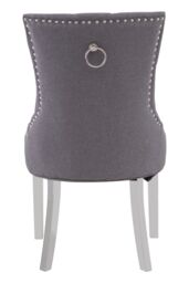 Orsina Elegant Natural Dining Chair For Livingroom, Versatile Diamond Pattern Chair, Modern Chair For Sitting Area in Grey - thumbnail 5