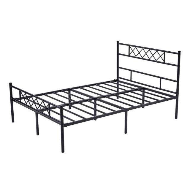 MCC Direct Metal Bed frame Bed Modern style Head & Footboard Felix in Black - Size: King