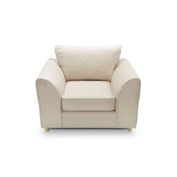 Abakus Direct Chicago Spill-Proof Velvet Armchair in Cream - thumbnail 5