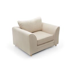 Abakus Direct Chicago Spill-Proof Velvet Armchair in Cream - thumbnail 6
