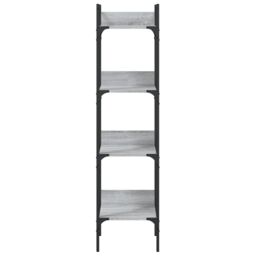 Berkfield Home Bookshelf 4-Tier Grey Sonoma 35x30x138.5 cm Engineered Wood - thumbnail 5