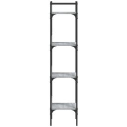 Berkfield Home Bookshelf 4-Tier Grey Sonoma 35x30x138.5 cm Engineered Wood - thumbnail 6