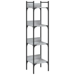 Berkfield Home Bookshelf 4-Tier Grey Sonoma 35x30x138.5 cm Engineered Wood - thumbnail 2