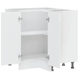 Berkfield Home Kitchen Corner Base Cabinet¬†Porto High Gloss White Engineered Wood - thumbnail 6