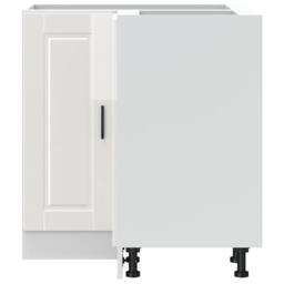 Berkfield Home Kitchen Corner Base Cabinet¬†Porto High Gloss White Engineered Wood - thumbnail 5