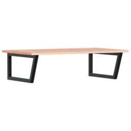 Berkfield Home Basin Shelf Wall Mounted Steel & Solid Wood Oak in Brown - thumbnail 2