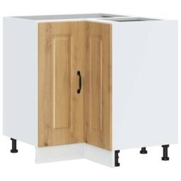 Berkfield Home Kitchen Corner Base Cabinet Kalmar Artisan Oak Engineered Wood in Brown - thumbnail 2