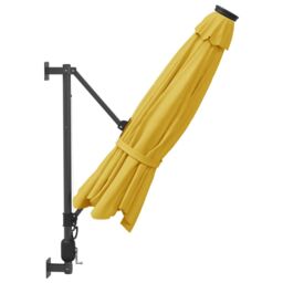 Berkfield Home Wall-mounted Parasol with LEDs Yellow 290cm - thumbnail 5