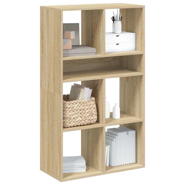 Berkfield Home Book Cabinet Sonoma Oak 66x31x112 cm Engineered Wood in Brown - Size: 66 x 31 x 112 cm - image 1