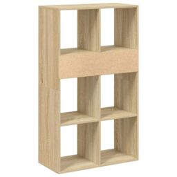 Berkfield Home Book Cabinet Sonoma Oak 66x31x112 cm Engineered Wood in Brown - Size: 66 x 31 x 112 cm - thumbnail 6