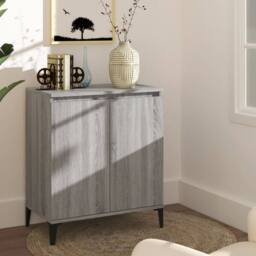 Berkfield Home Sideboard Grey Sonoma 60x35x70 cm Engineered Wood - Size: 60 x 35 x 70 cm - thumbnail 2