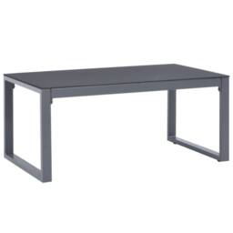 Berkfield Home Decorative Coffee Table 90x50x40 cm Aluminium in Grey - Size: 90 x 50 x 40 cm - thumbnail 2