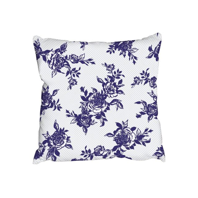 Benjamin Tate Design Cushions - Roses Print On Polka Dots (Cushion)