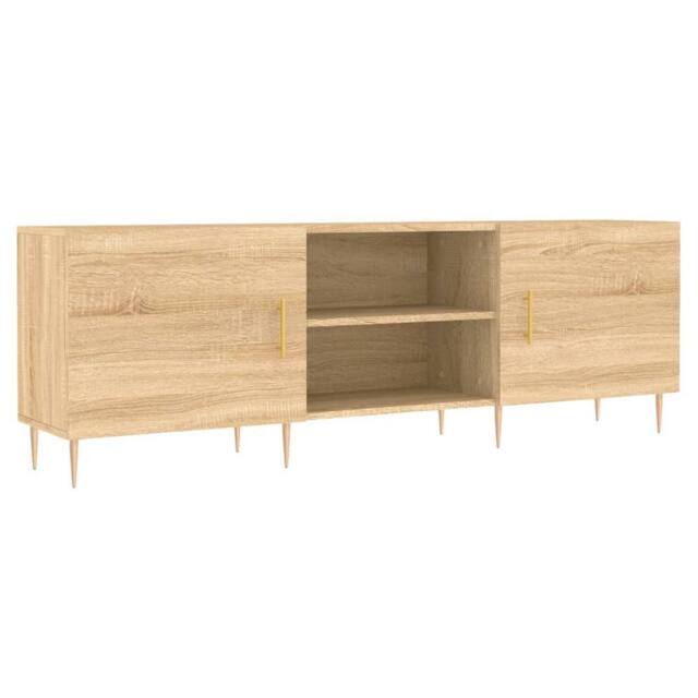 Berkfield Home TV Cabinet Sonoma Oak 150x30x50 cm Engineered Wood in Light Brown - Size: 150 x 30 x 50 cm - image 1