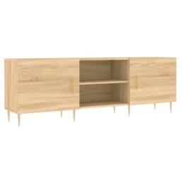 Berkfield Home TV Cabinet Sonoma Oak 150x30x50 cm Engineered Wood in Light Brown - Size: 150 x 30 x 50 cm - thumbnail 1