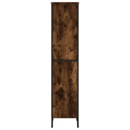 Berkfield Home Bookcase Smoked Oak 50x31x137.5 cm Engineered Wood in Brown - thumbnail 5
