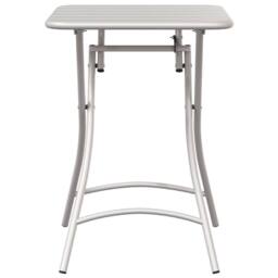 Berkfield Home Folding Garden Table Beige 55x55x73 cm Steel - Size: 55 x 55 x 73 cm - thumbnail 4