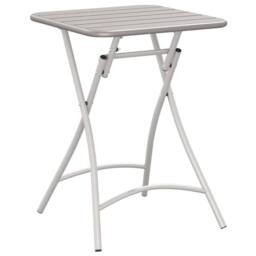 Berkfield Home Folding Garden Table Beige 55x55x73 cm Steel - Size: 55 x 55 x 73 cm - thumbnail 6