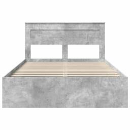Berkfield Home Bed Frame with Headboard Concerte 160 x 200 cm Solid Pine Wood in Grey - thumbnail 7