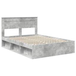 Berkfield Home Bed Frame with Headboard Concerte 160 x 200 cm Solid Pine Wood in Grey - thumbnail 4