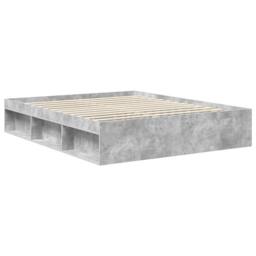Berkfield Home Bed Frame with Headboard Concerte 160 x 200 cm Solid Pine Wood in Grey - thumbnail 5
