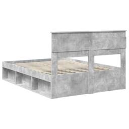 Berkfield Home Bed Frame with Headboard Concerte 160 x 200 cm Solid Pine Wood in Grey - thumbnail 9